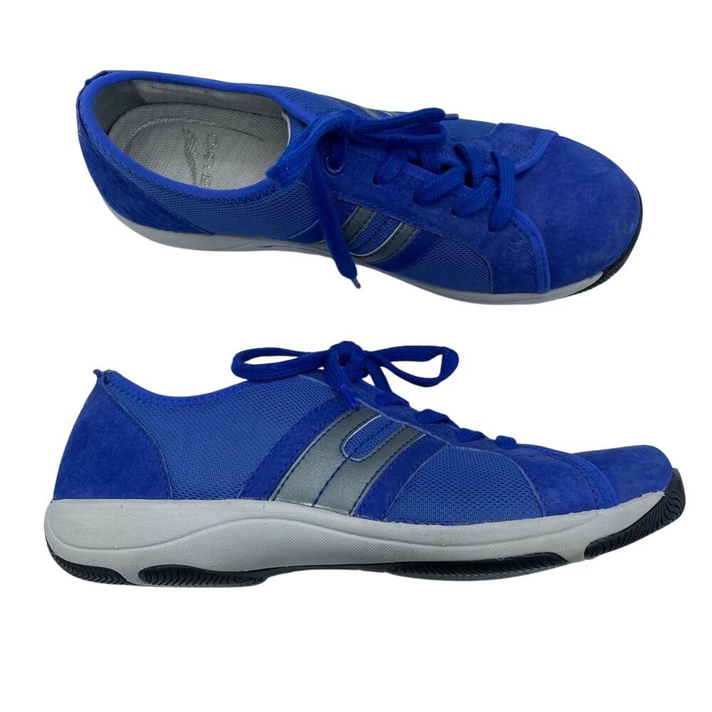Dansko Royal Blue Suede and Mesh Lace-Up Sneakers